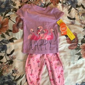 FREE WITH BUNDLE Flamingo pajama set 🦩